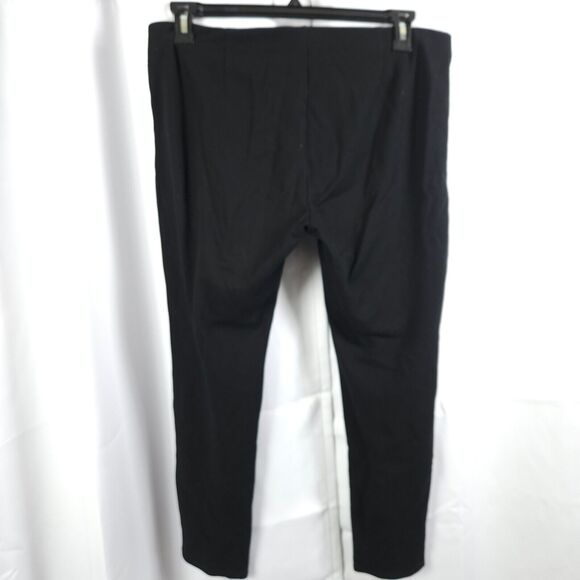 Eileen Fisher Womens Petite Large Black Pull On Stretch Slim Pants - Picture 2 of 8
